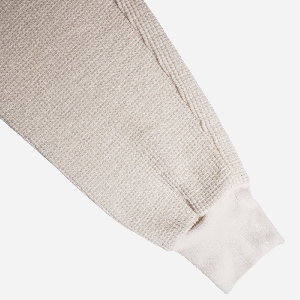 GAP Waffle Knit Joggers Cream Tall M High Waisted Textured Lounge Pants Pastel - Picture 5 of 9